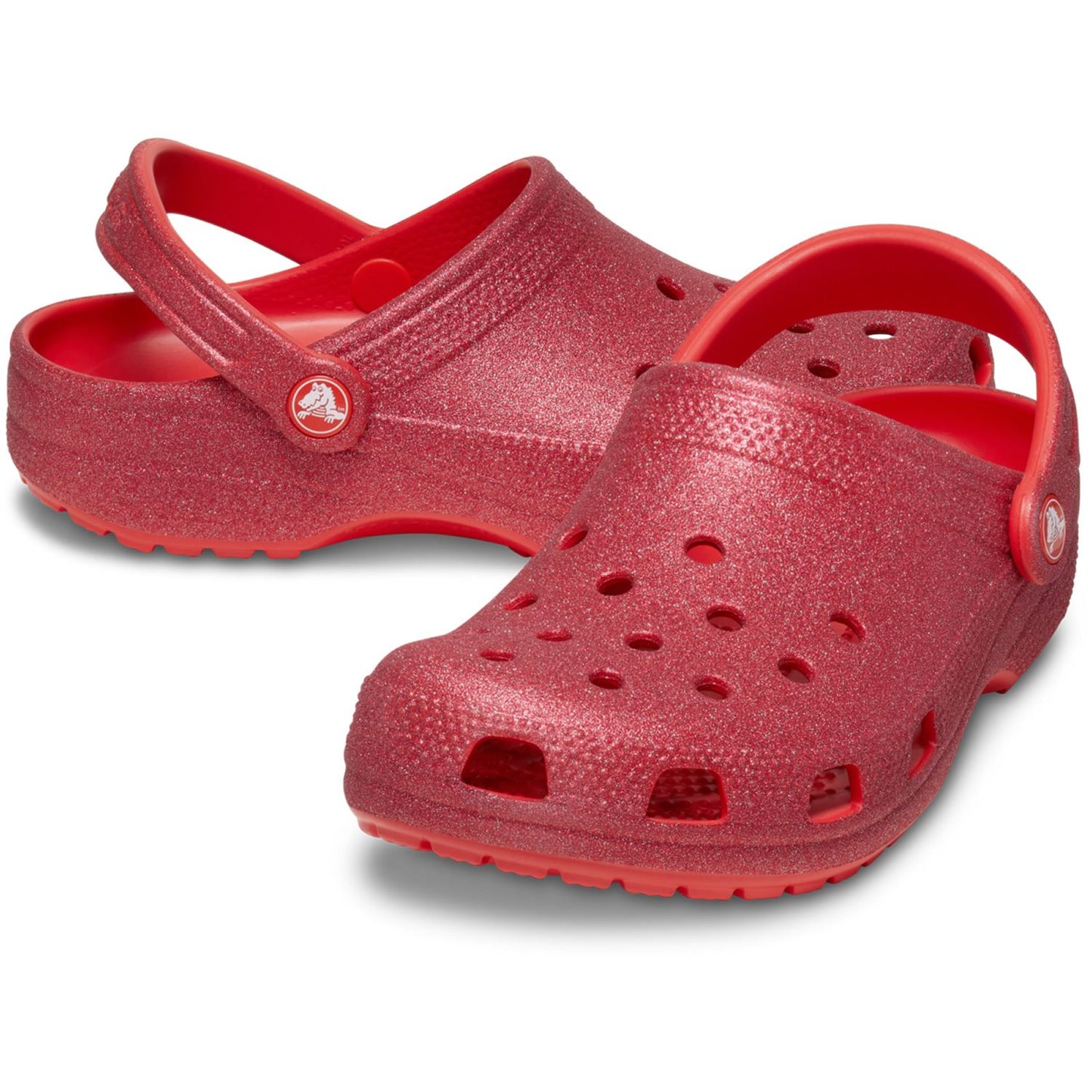 Crocs Classic Glitter Clogs (205942) - Cherry Red