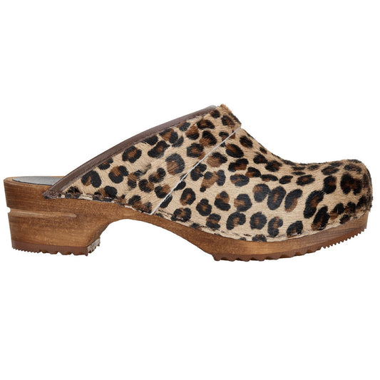 Sanita Leopard Danish Clogs