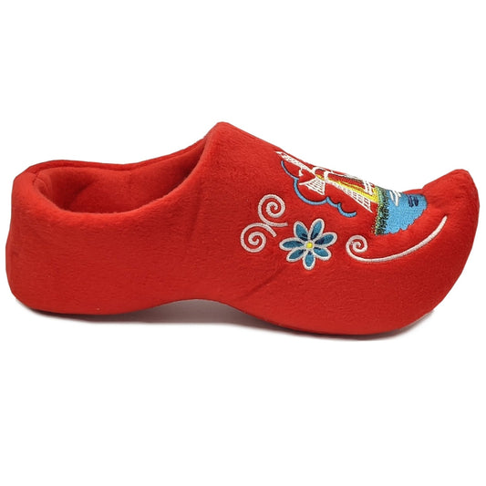 World of Clogs Dutch Clog Slippers in Red