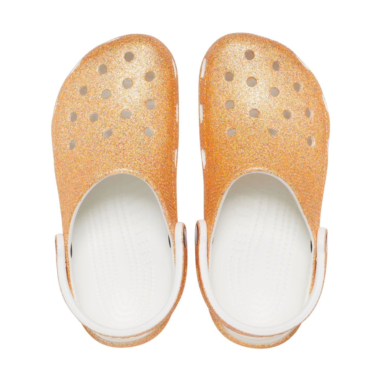 Crocs Classic Glitter Clogs Orange Sorbet