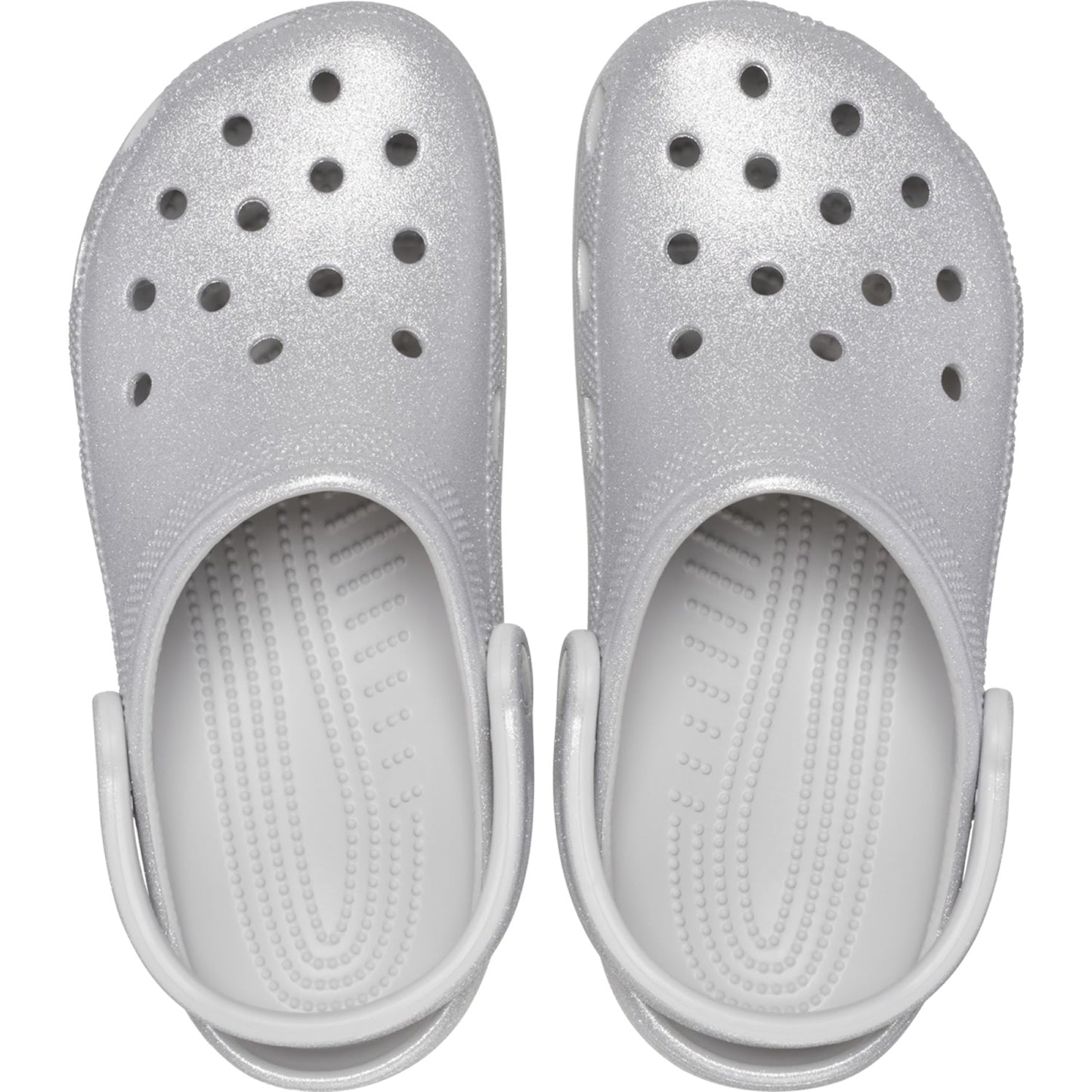 Crocs Classic Glitter Clogs (205942) - Silver Glitter