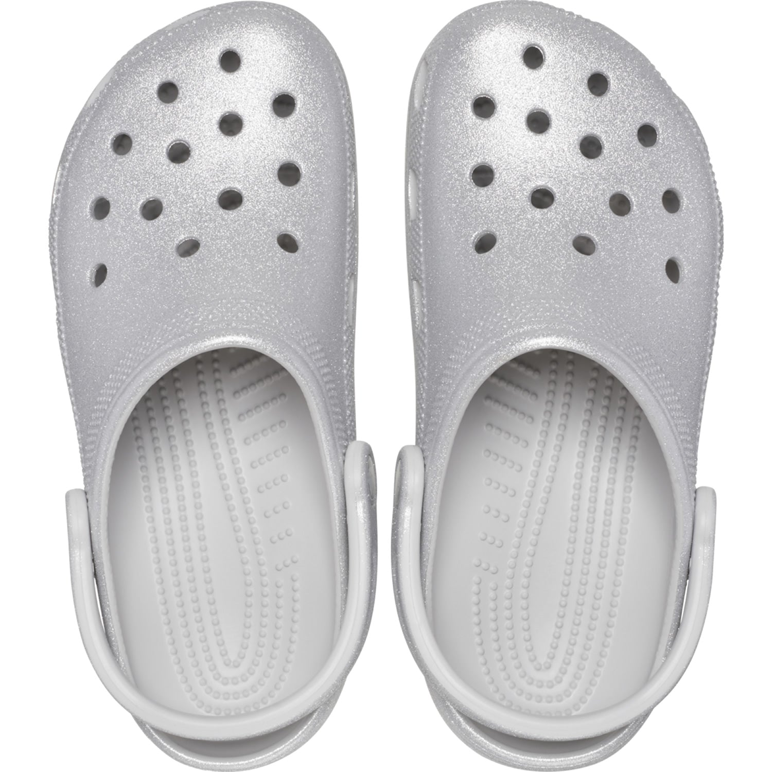 Crocs Classic Glitter Clogs (205942) - Silver Glitter