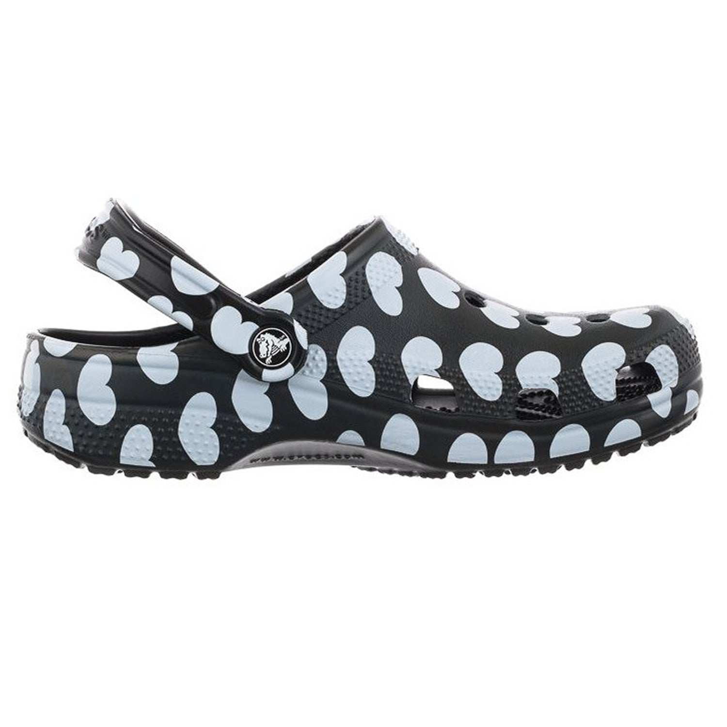 Crocs Classic Heart Print Clog 207679 Black/White