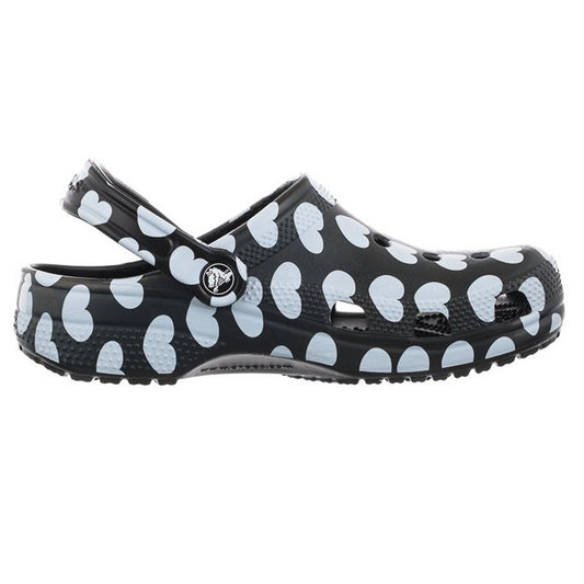 Crocs Classic Heart Print Clog 207679 Black/White