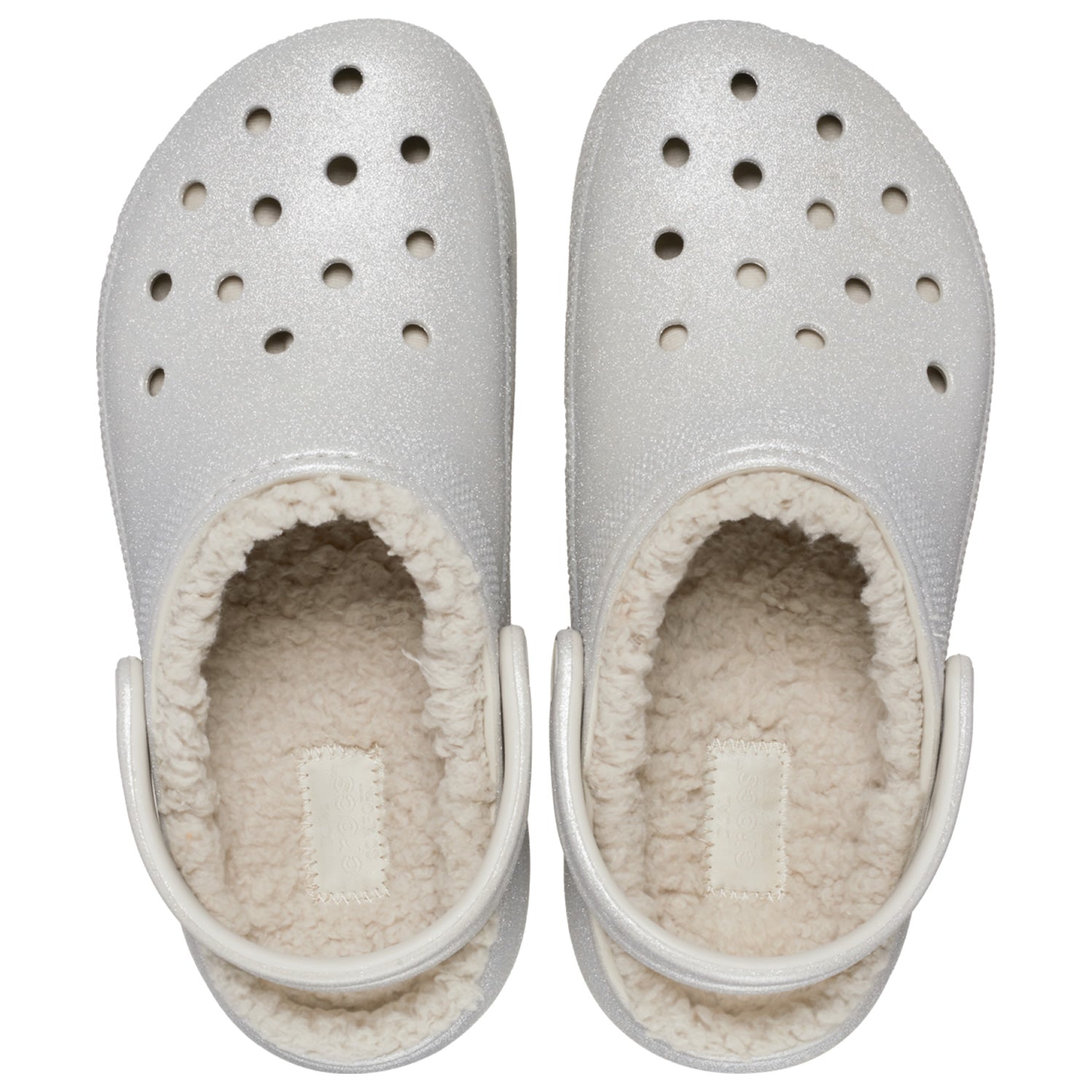 Crocs Classic Platform Glitter Lined Clog (210413) - Silver