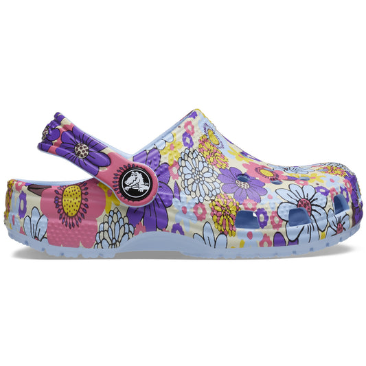 Crocs Classic Retro Floral Toddlers Clogs 209069 Blue Calcite/Multi
