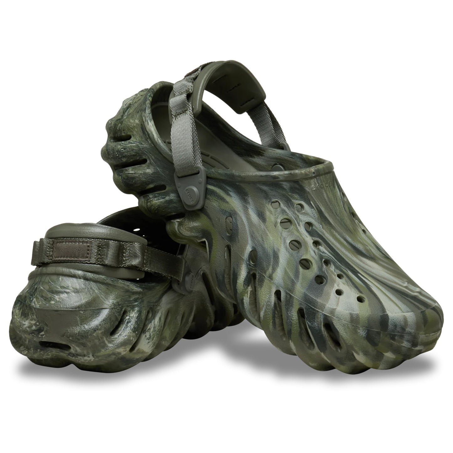 Crocs Echo Marbled Clog (208454) - Dusty Olive/Multi