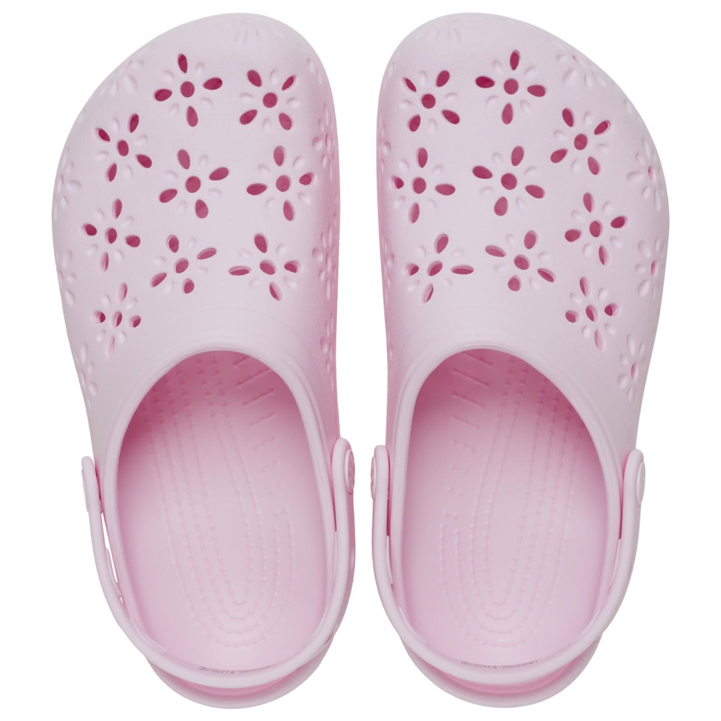 Crocs Classic Floral Cut Out Clogs (210927) - Pink Milk