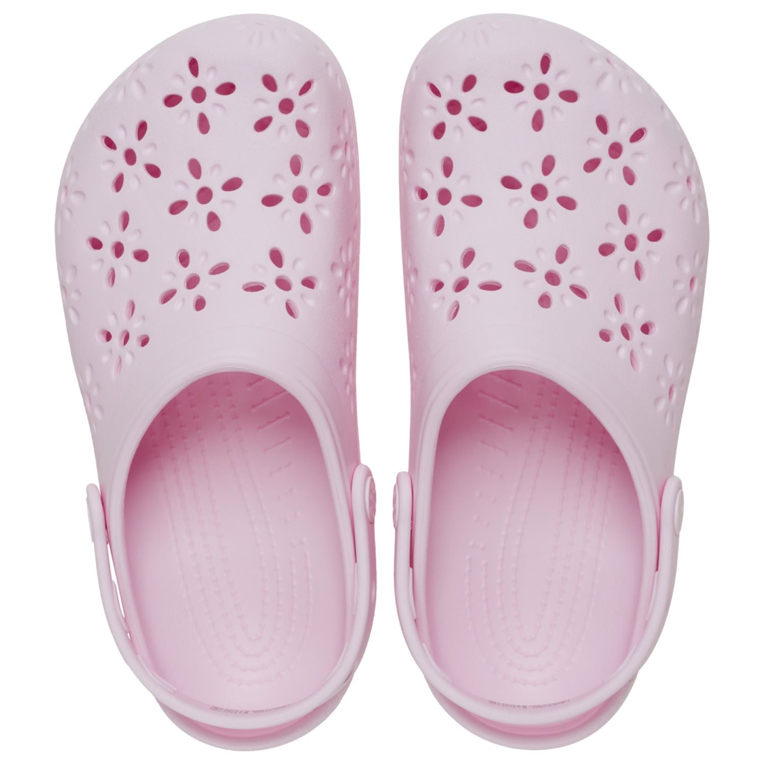 Crocs Classic Floral Cut Out Clogs (210927) - Pink Milk