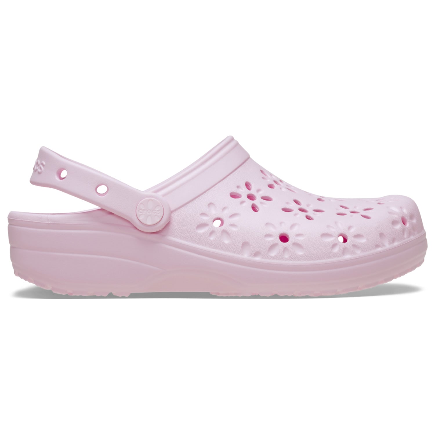Crocs Classic Floral Cut Out Clogs 210927 Pink Milk