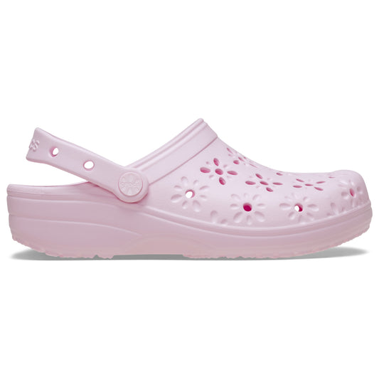 Crocs Classic Floral Cut Out Clogs 210927 Pink Milk