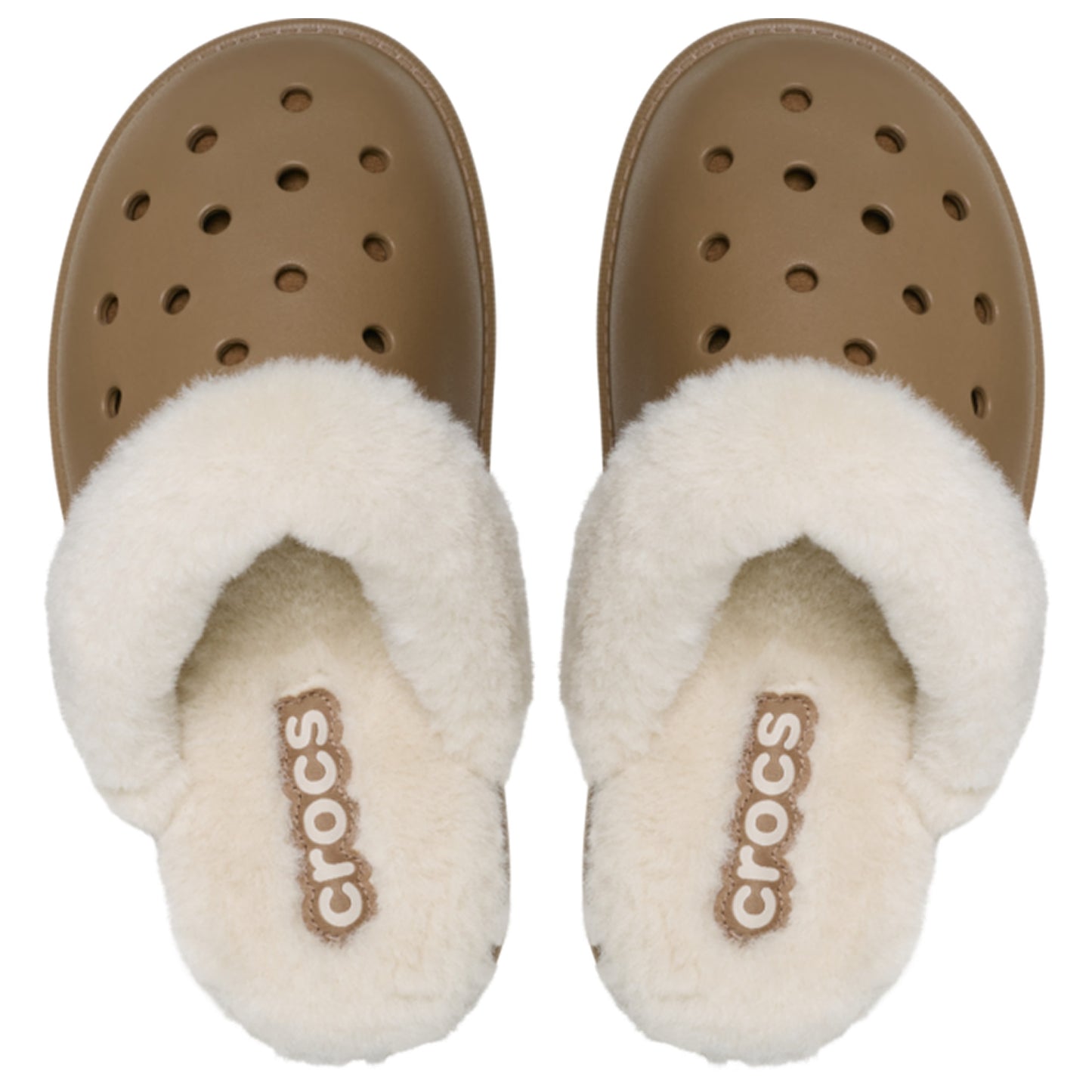 Crocs Classic Fuzz Scuff Slipper (212143) - Sepia