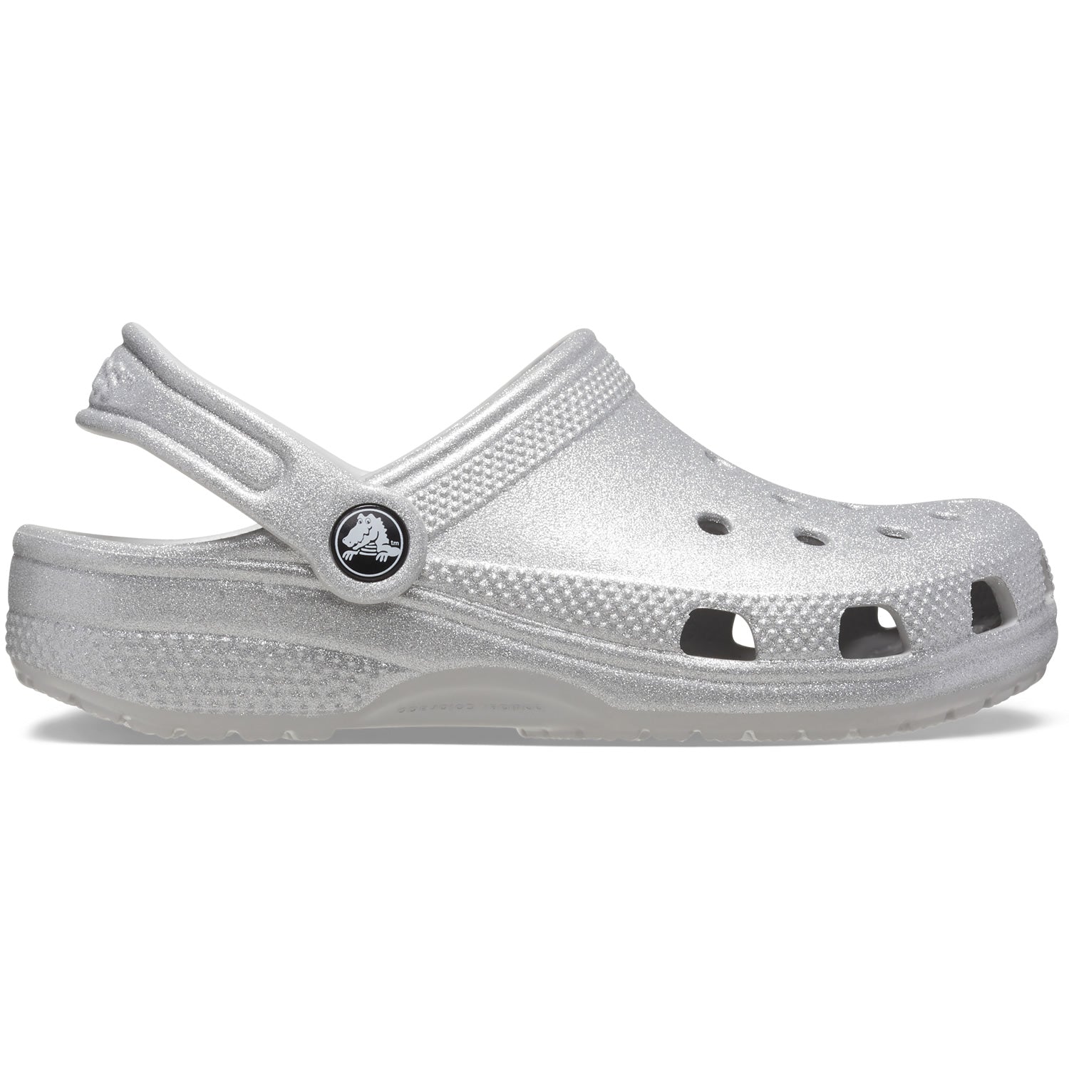 Crocs Classic Glitter Kids Clogs 206993 Silver Glitter