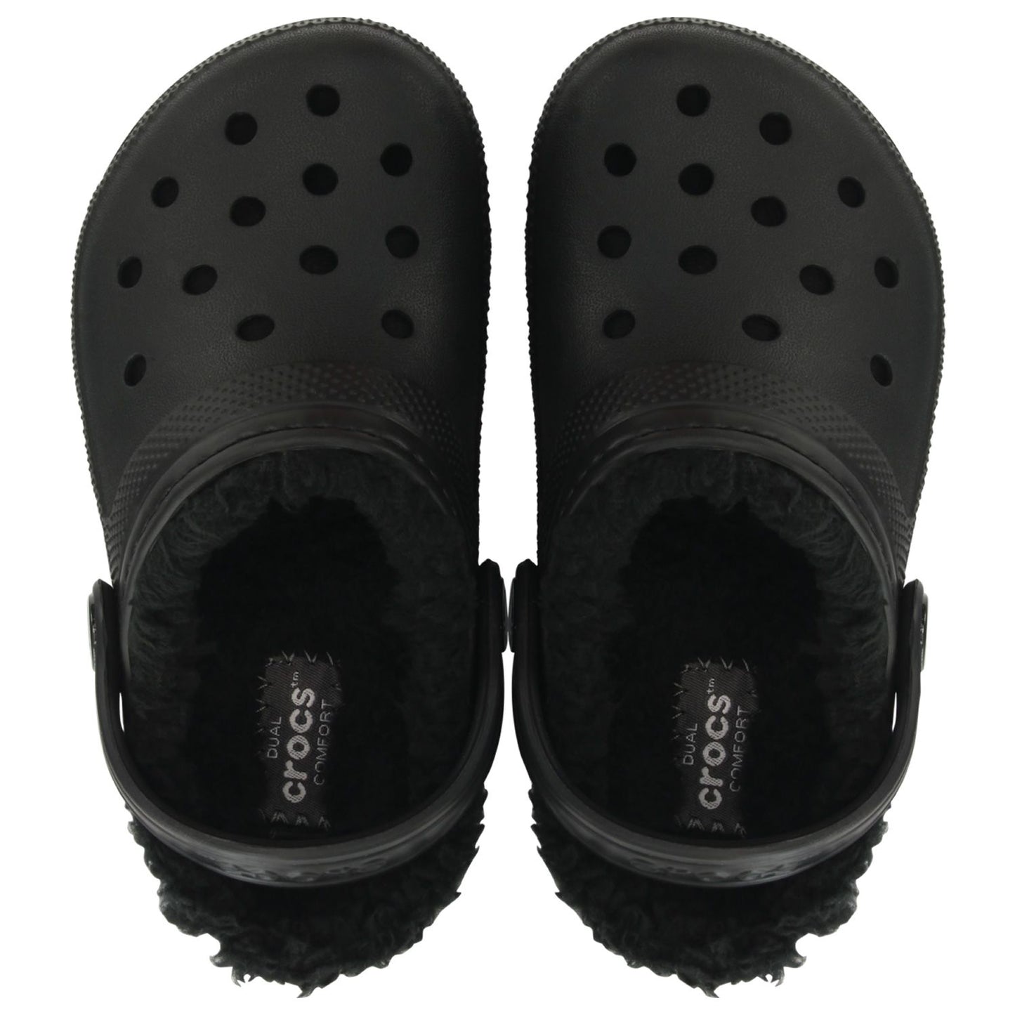 Crocs Classic Lined Kids Clogs (207010) - Black/Black