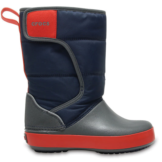 Crocs LodgePoint Snow Kids Boot Navy/Slate Grey