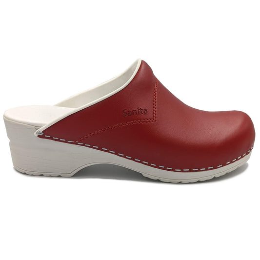 Sanita Nurse Pastel Working Clogs in Red