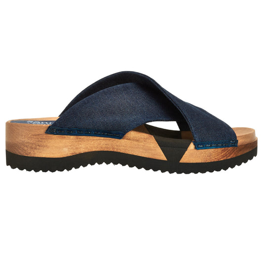 Sanita Tilka Vegan Flexible Denim Sandals in Navy (472923)