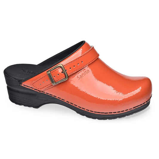 Sanita Freya Patent Flexible Clogs in Orange 457548