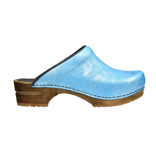Sanita Laerke Wooden Clogs in Blue 7450050